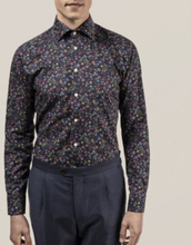 Eton Contemporary fit Marinblå skjorta med blommande dal