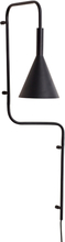 Hübsch væglampe sort metal - 81 cm