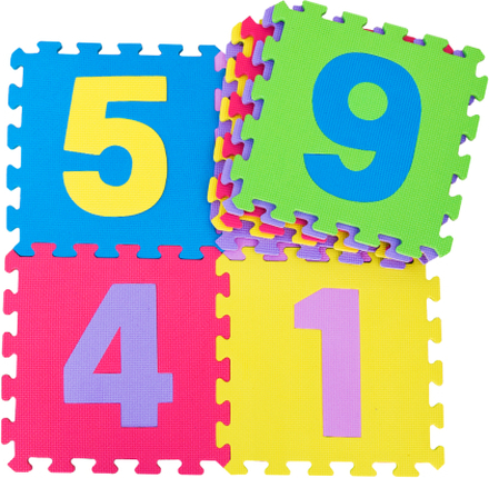 Tappetino puzzle con numeri morbido per bambini