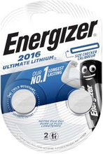 Energizer Lithium knappcellsbatteri CR2016 | 2.6 V DC | 163 mAh | 2-Blister | Silver