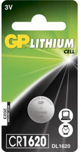 GP Lithium Cell Battery CR1620, 3V, 1-pack