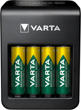 Varta: LCD Plug Carger+ AA/AAA/9V + USB inkl 4xAA
