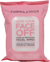 Formula 10.0.6 Wipe Your Face Off Make-Up Removing Facial Wipes 25 Pcs