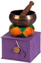 Afroton Singing Bowl, gift set, ornamented Ø 9,5 cm