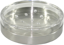 Portasapone acciaio satinato trasparente arredo bagno design moderno 206013-B