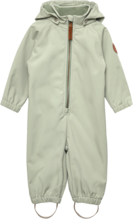 Arno Softshell Suit Outerwear Coveralls Softshell Coveralls Grønn Mini A Ture*Betinget Tilbud
