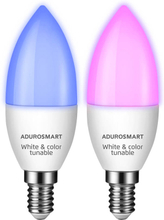 ADUROSMART Lampa E14 RGBW Dimbar Zigbee 2-pack