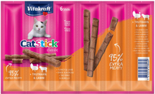 Super-Sparpaket: 24 x 6 g Vitakraft Cat Stick Classic - Ente & Kaninchen