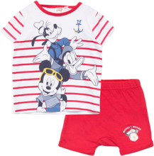 Set 2P Short + Ts Sets Sets With Short-sleeved T-shirt Multi/mønstret Mickey Mouse*Betinget Tilbud