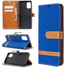 Assorted Color Jeans Cloth Leather Phone Case for Samsung Galaxy A41 (Global Version)