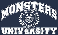 Monsters Inc. Monsters University Student Women's T-Shirt - Navy - XS