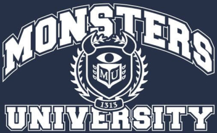 Monsters Inc. Monsters University Student Women's T-Shirt - Navy - S