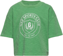 Teen 100% Organic Cotton Boxy Graphic T-Shirt T-shirts Short-sleeved Grønn GAP*Betinget Tilbud