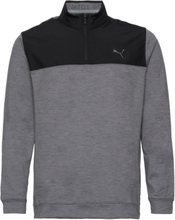 Cloudspun Colorblock 1/4 Zip Sport Sweatshirts & Hoodies Sweatshirts Grey PUMA Golf