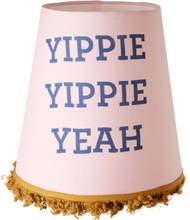 Rice - Lamp Shade "'YIPPIE YIPPIE YEAH"' Large Dia 18 cm - Pink