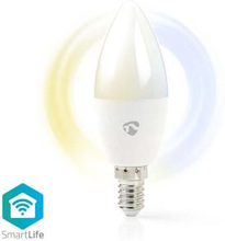 Nedis SmartLife LED-Lampor | Wi-Fi | E14 | 470 lm | 4.9 W | Varm till cool vit | 2700 - 6500 K | Energiklass: F | Android- / IOS | Ljus | 1 st.
