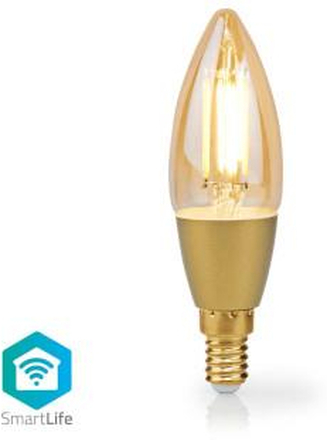 Nedis SmartLife LED vintage lampa | Wi-Fi | E14 | 470 lm | 4.9 W | Varm Vit | 1800 - 3000 K | Glas | Android- / IOS | Ljus | 1 st.