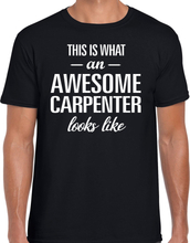 Awesome carpenter / geweldige timmerman cadeau t-shirt zwart voor heren