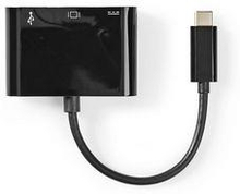 Nedis USB Multi-Port Adapter | USB 3.1 | USB-C- Hane | HDMI- Utgång / USB-A Hona / USB-C- Hona | 5 Gbps | 0.20 m | Rund | Nickelplaterad | PVC | Svart | Tag