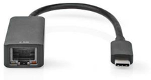 Nedis USB-nätverkskort | USB 3.2 Gen 1 | 2.5 Gbps | USB-C- Hane | RJ45 Hona | 0.2 m | Rund | Guldplaterad | Förtent Koppar | Svart | Kuvert