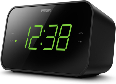 Philips: Digital FM-klockradio Stora siffror Två alarm