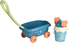 Green Hand Cart W. Sand Bucket Set Toys Outdoor Toys Sand Toys Multi/mønstret Smoby*Betinget Tilbud