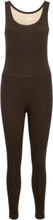 W Liquid Flow Overall Bottoms Running-training Tights Brown Super.natural