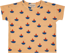 Sail Boat All Over T-Shirt T-shirts Short-sleeved Oransje Bobo Choses*Betinget Tilbud