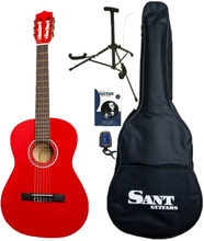 Sant Guitars CJ-36-RD spansk 3/4 barne-gitar rød, komplett pakke