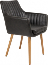 Felis Lifestyle stoel Pike 60,5 x 83,5 cm hout/kunstleer zwart