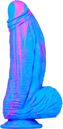 Silicone Dildo Fat Dick Blue-Pink 25cm Monster dildo