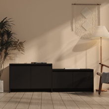 vidaXL TV-bänk svart 146,5x35x50 cm konstruerat trä