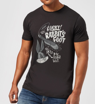 Looney Tunes ACME Lucky Rabbits Foot Men's T-Shirt - Black - XXL