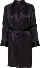 Pure Silk - Short Kimono Lingerie Kimonos Black Lady Avenue