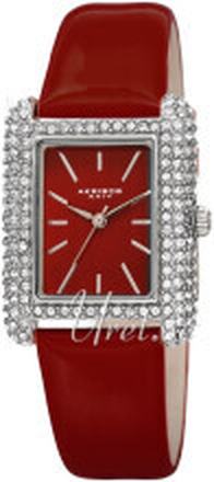 Akribos XXIV AK1068RD Crystal Röd/Läder