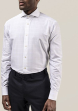Eton Contemporary fit Eton bomull-tencel rutig skjorta