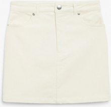Corduroy mini skirt - Beige