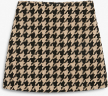Bouclé a-line mini skirt - Beige
