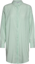 Srallysia Freedom Long Shirt Stripe Tops Shirts Long-sleeved Green Soft Rebels