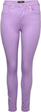 Jeans, Long, Color Amy Bottoms Jeans Skinny Purple Zizzi