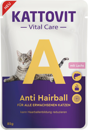 Kattovit Vital Care Anti Hairball mit Lachs - 24 x 85 g