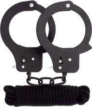 Dream Toys Bondx Metal Cuffs & Love Rope Set-black Håndjern