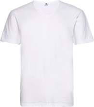 Dovre T-Shirts V-Neck Organic T-shirts Short-sleeved Hvit Dovre*Betinget Tilbud