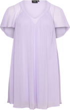 Magnes, S/S, Abk Dress Kort Kjole Purple Zizzi
