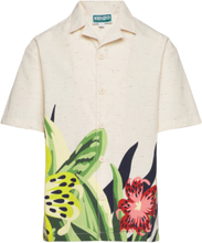 Shirt Tops T-shirts Polo Shirts Short-sleeved Polo Shirts Cream Kenzo