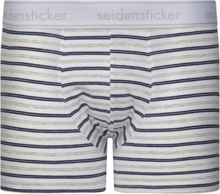 3er Pack seidensticker Cotton Stretch Boxer Trunk Herren Boxershorts mit Logo-Bund 12.200032 Navy/Grau/Grün