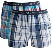 Gant 2P Cotton With Fly Boxer Shorts Kariert Baumwolle Medium Herren