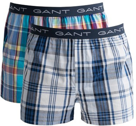 Gant 2P Cotton With Fly Boxer Shorts Kariert Baumwolle X-Large Herren