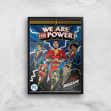 Shazam! Fury of the Gods We Are The Power! Giclee Art Print - A4 - Black Frame