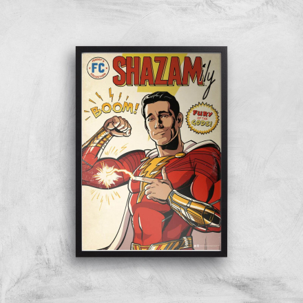 Shazam! Fury of the Gods Shazamily Giclee Art Print - A2 - Wooden Frame